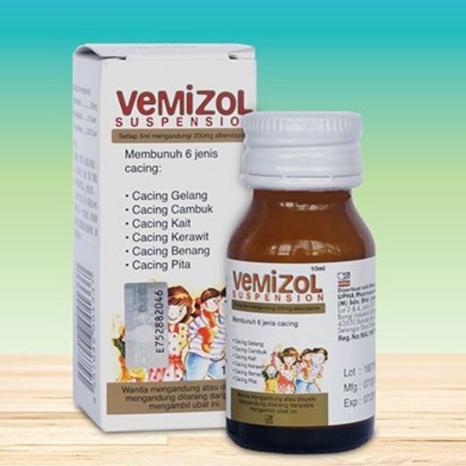 Vemizol Ubat Cacing Kanak Kanak Dewasa / Kids Adult Deworming Syrup ...