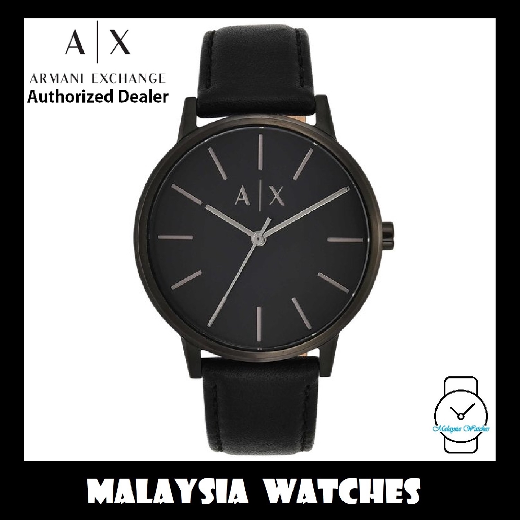 100 Original Armani Exchange Men s AX2705 Cayde Matte Black Dial Black Leather Watch 2 Years Warranty by AX Shopee Malaysia