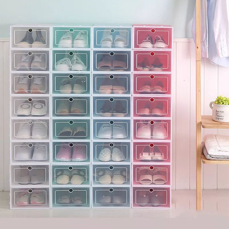 🔥RDY STOCK🔥Stackable Storage Shoes Box Shoe Rack Kotak Penyimpan Kasut ...