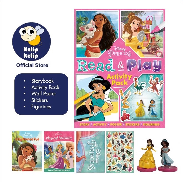 Disney Princess Read & Play Book Activity Pack With Story & Activity ...