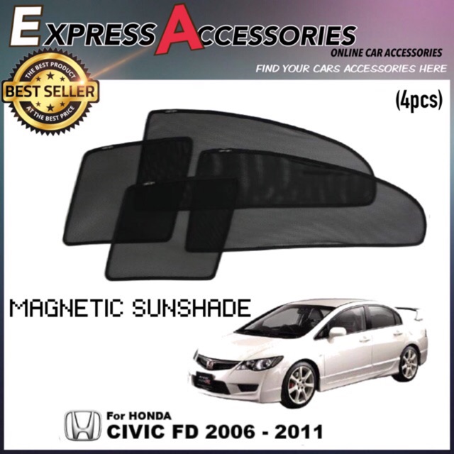 Magnetic Sunshade Compatible For Honda Civic Fd Magnetic Sunshade Magnet Sun Shade Sun