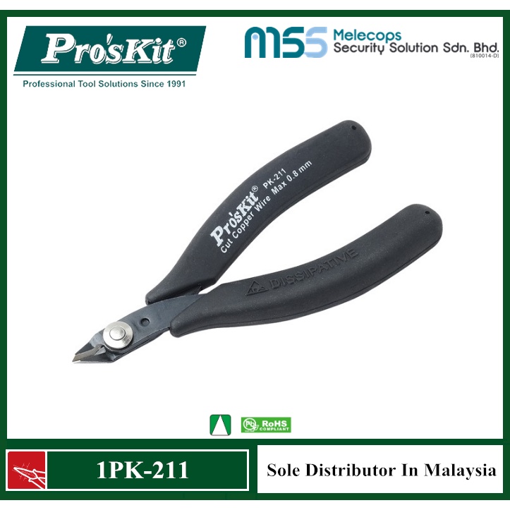 Pro'skit 1PK-211 Clean Cut Micro Nipper 120mm (20AWG/0.8mm) | Shopee ...