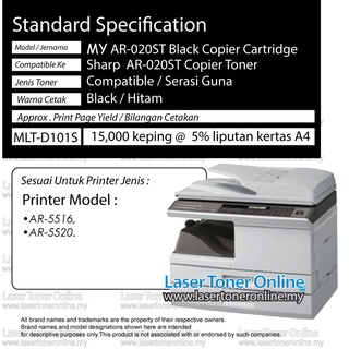 AR020 Compatible Sharp AR020ST AR-020ST Copier AR5520 AR5516 AR 5520 ...