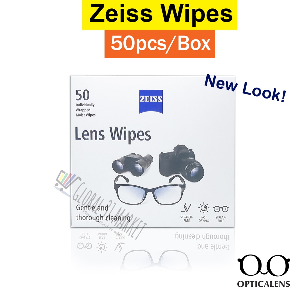 Carl Zeiss Lens Cleaning Wipes 50 pcs with Alcohol , NEW packing