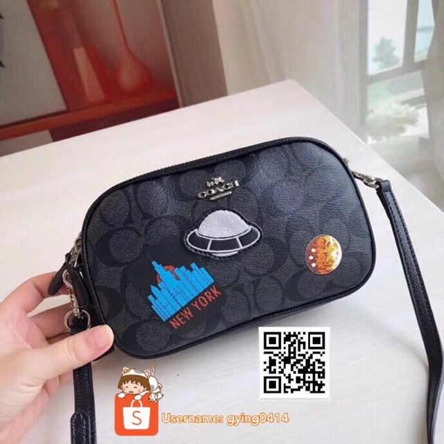 Coach Nasa CROSSBODY POUCH SPACE PATCHES Sling Bag Women Beg Mini