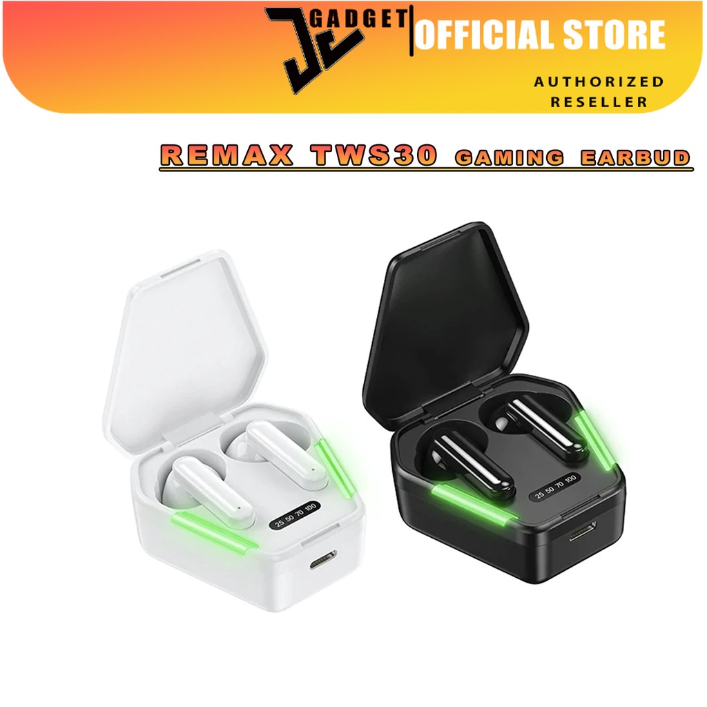 Original REMAX TWS 30 True Wireless Bluetooth Stereo Gaming Earbuds LOW Latency With Breathing Lights