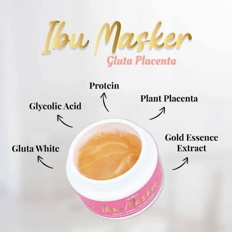 Ibu Masker 24K Gold Mask with Gluta White And Plant Placenta By Nina