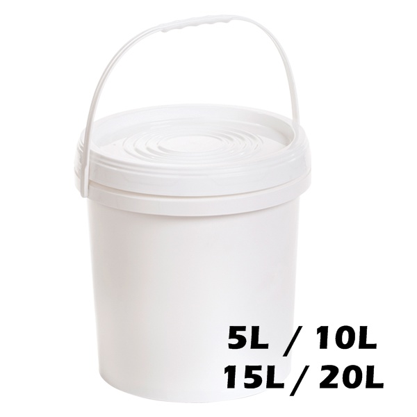 [Brand New] Plastic Industrial Pail / Round Bucket with lid strong ...