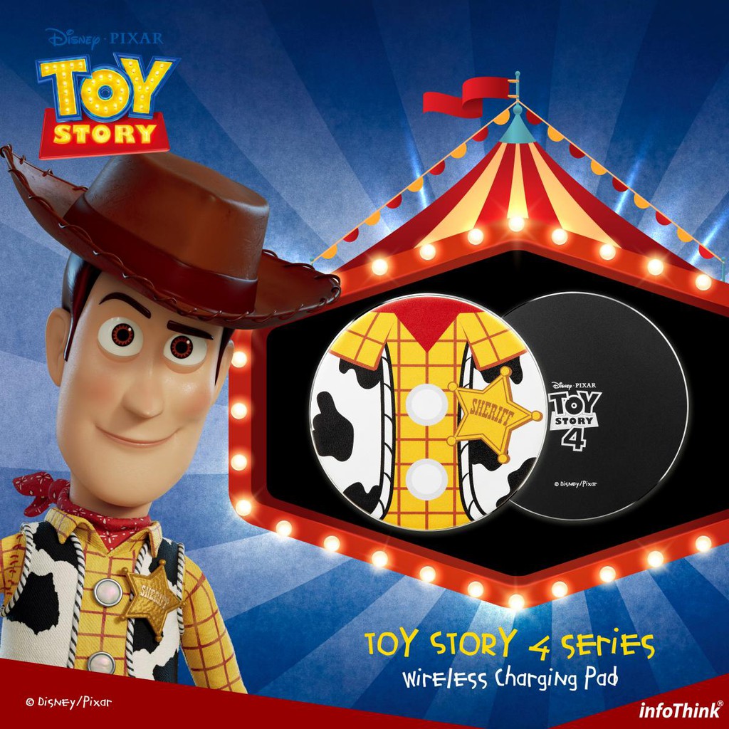 infoThink Toy Story WOODY Wireless Charging Pad Qi Fast Charger