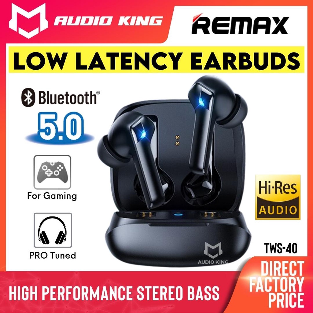 REMAX Earbuds Gaming Earbuds TWS Black Wireless Earphone Low Latency ...