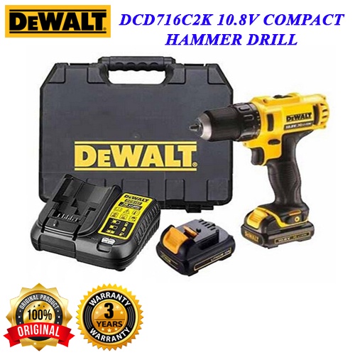 DEWALT DCD716C2K 12V CORDLESS BATTERY DRILL COMPACT CORDLESS