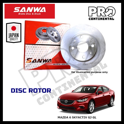 SANWA JAPAN MAZDA 6 GJ GL SKYACTIV 2013-2020 FRONT REAR DISC ROTOR [1 ...
