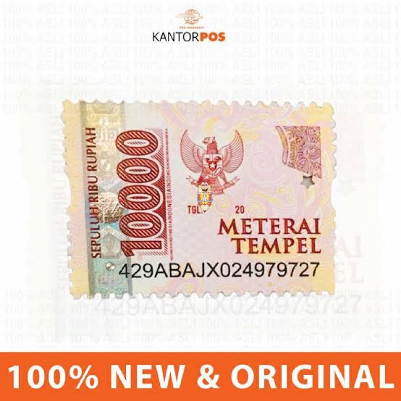 Meterai Paste Original Indonesian Post, Paste materai Letters, Meters ...