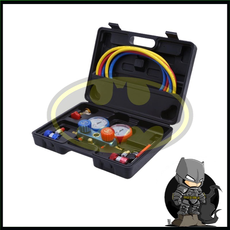 ACM R22 R134 R404 R410 R134a GAS Air Cond Diagnostic A/C Manifold set ...