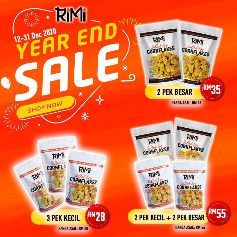 [Y.E.S] RIMI COMBO 3 PEK CORNFLAKES SALTED EGG | Shopee Malaysia