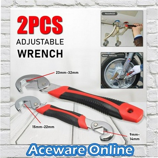 2PCS 12/ 9 - 10/15 MULTI-FUNCTION UNIVERSAL QUICK SNAP ADJUSTABLE WRENCH