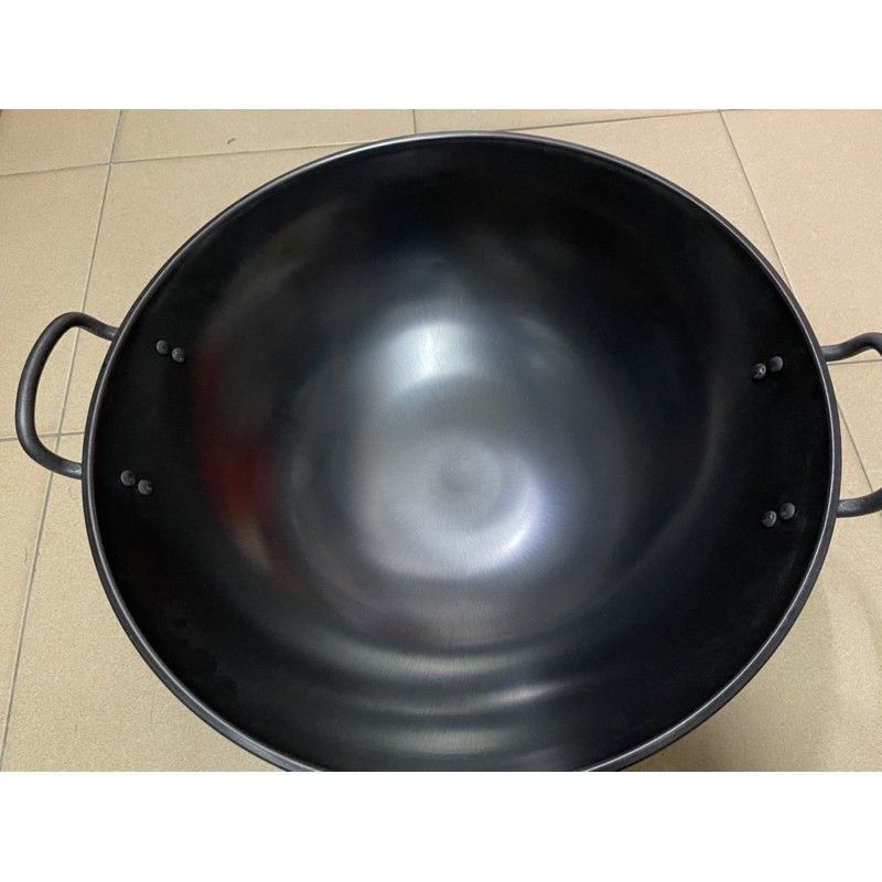 KUALI HITAM TAK MELEKAT/Non Stick Deep Enamel Wok 34cm/37cm/40cm ...