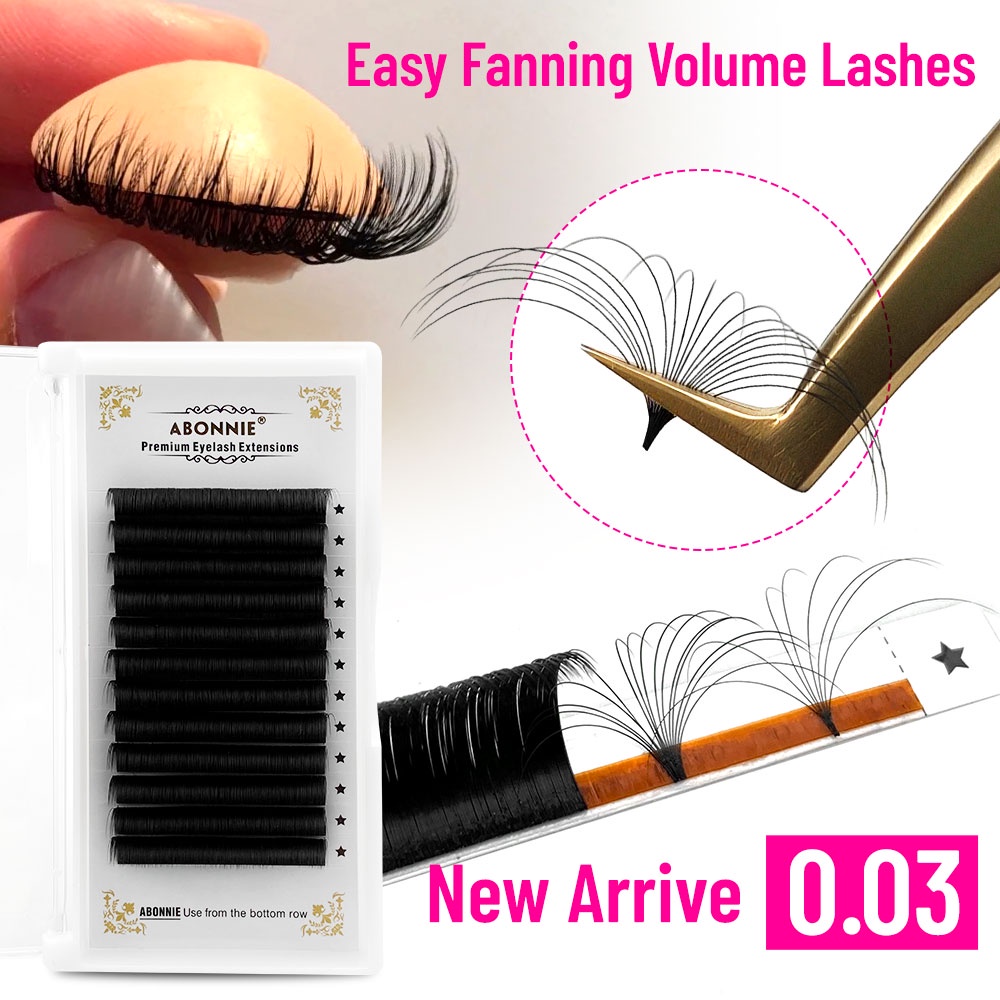 Abonnie Easy Fans Volume Lashes Extensions Auto Fans Eyelashes