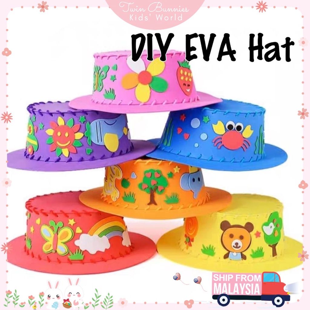 TB Art and Craft for Kindergarten 1pc 3D Eva Foam Hat Pre-Cut DIY Craft ...