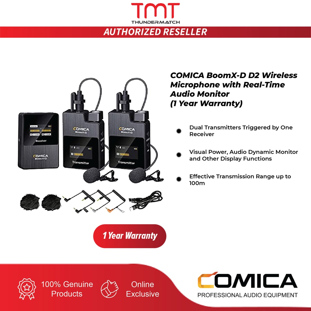 Comica BoomX-D D2 / BoomX-D D1 Professional 2.4G Digital Wireless ...
