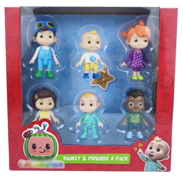 Cartoon TV Cocomelon Action Figures Set of 6 With Box Jojo Model Toys ...