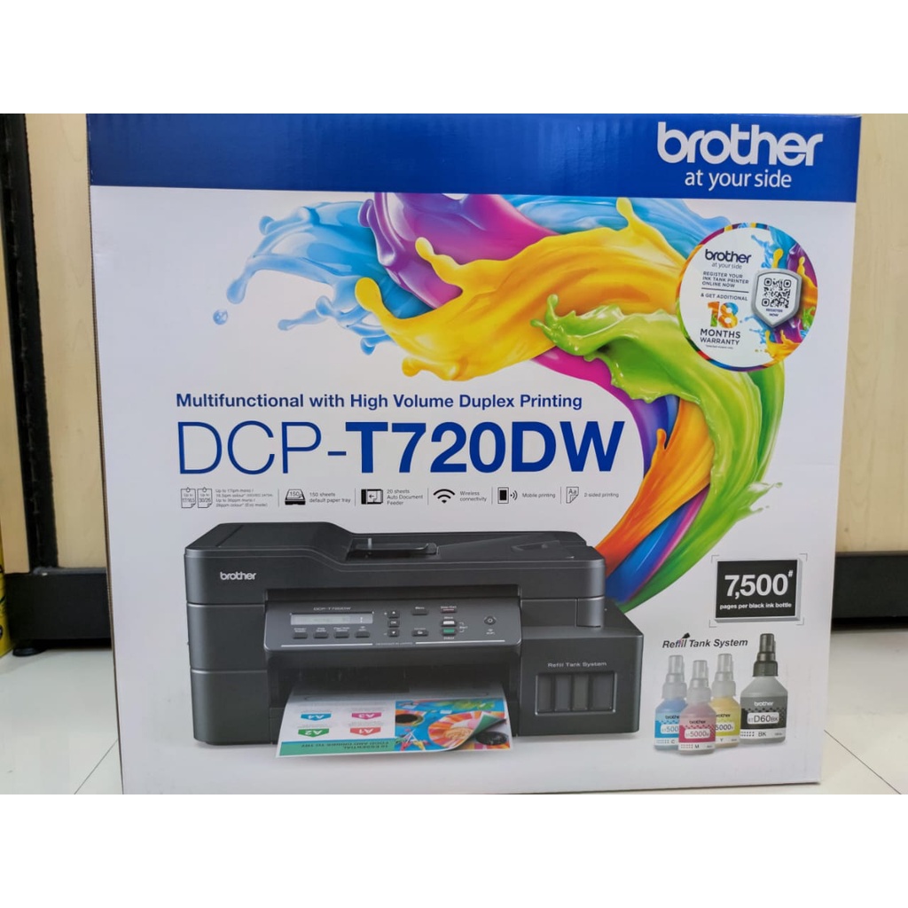 Brother DCP-T720W REFILL TANK Printer (Print-Scan-Copy-Wireless-ADF ...