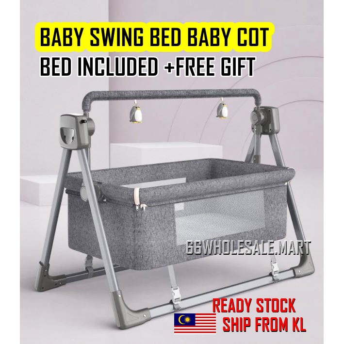 Automatic swing baby cot online