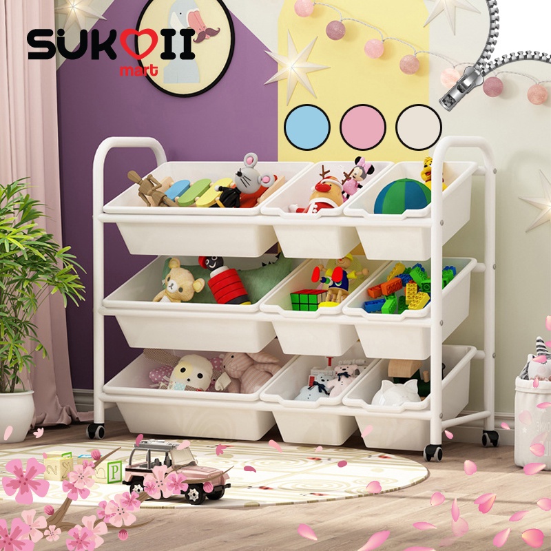 SKOI 9 Basket Children Toy Storage Rack Kindergarten Toys Shelf Cabinet ...