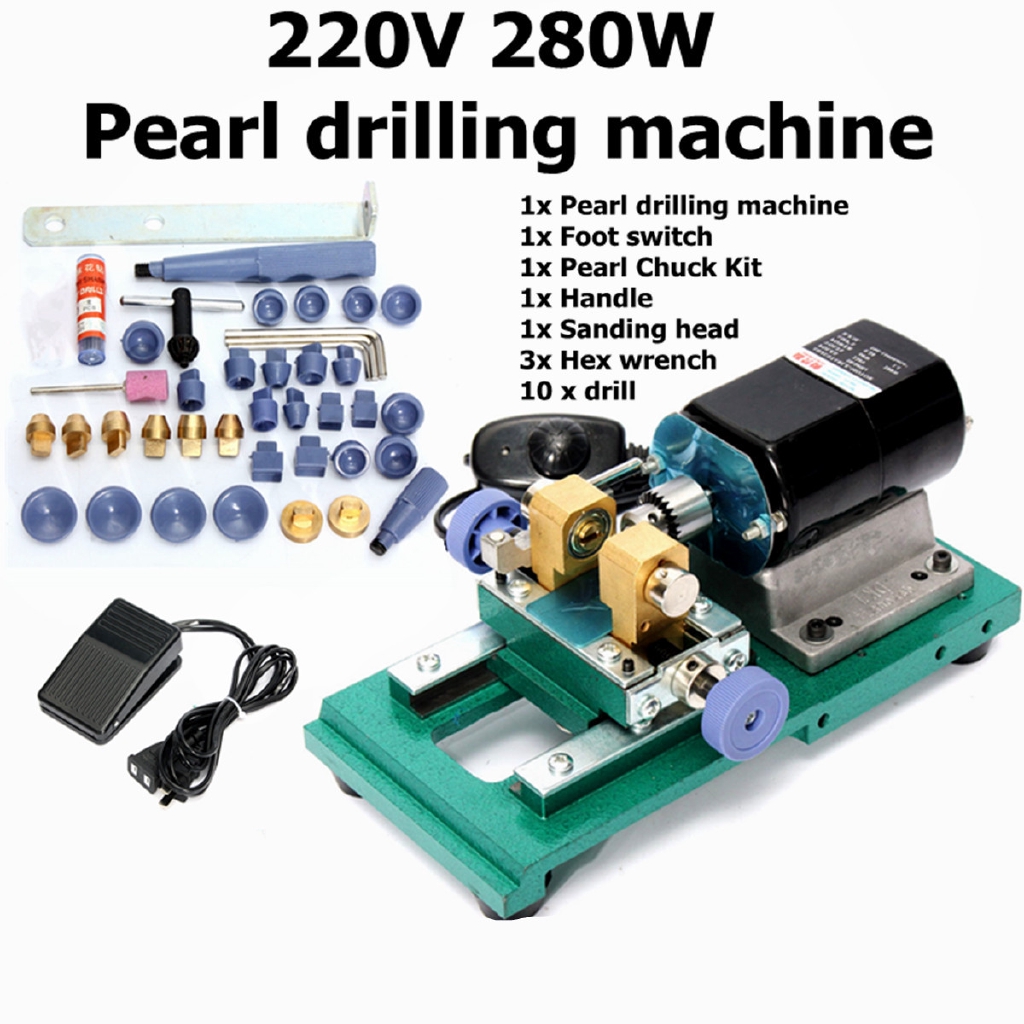 280W 60Hz Pearl Drilling Holing Machine Driller Bead Jewelry Punch