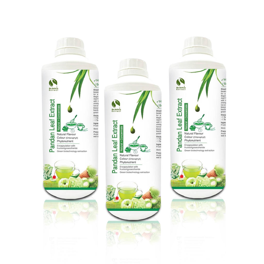 (3 x 1kg) Pure Pandan Extract Liquid For Food Processing, Restaurant