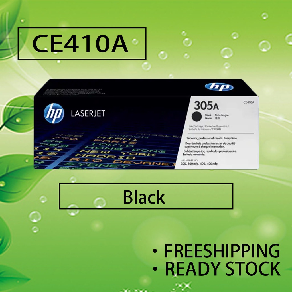 HP 305A Black Original LaserJet Toner Cartridge CE410A / CE411A ...