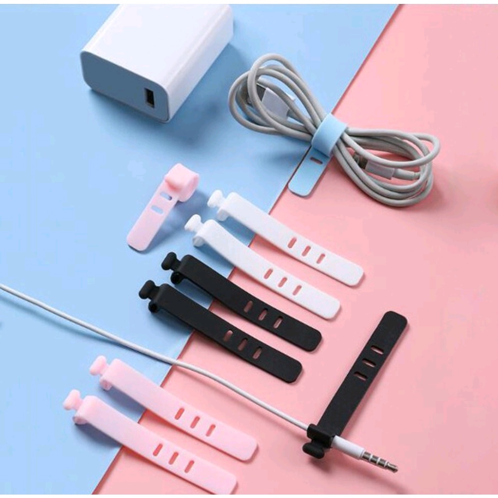 Silicone Cable Ties Cable Organizer Wire Organizer Earphone Cable