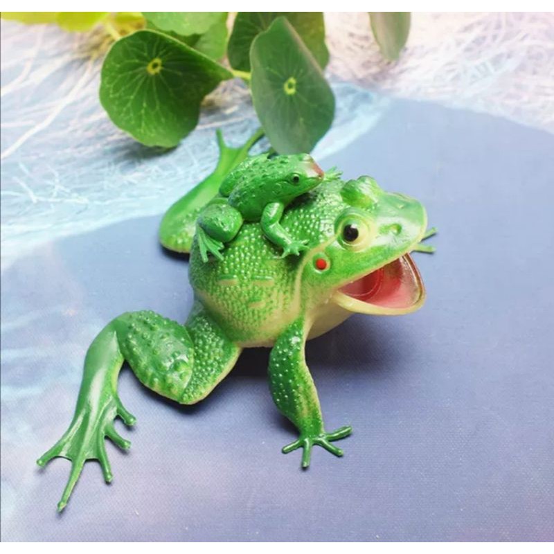 Ready Stock!! mother and baby artificial frog, katak palsu dengan anak ...