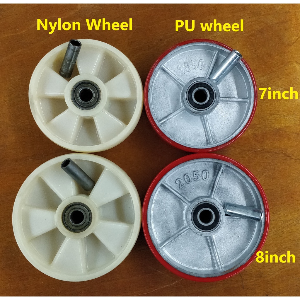 Pallet truck wheel 180x50 or 200x 50mm Heavy Duty Castor Wheel c/w 6204 ...