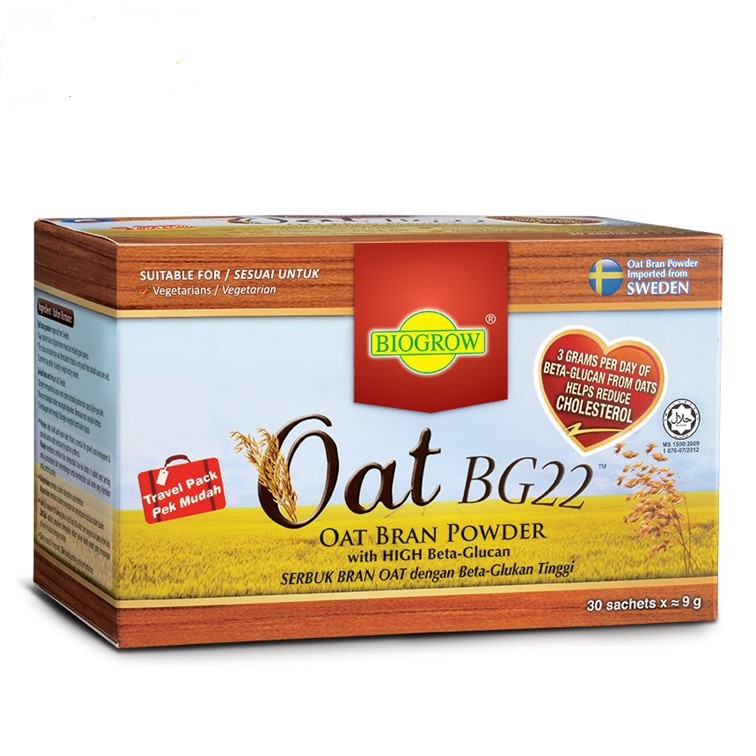 BIOGROW Oat BG22 Oat Bran Powder (30's x 9g) | Shopee Malaysia