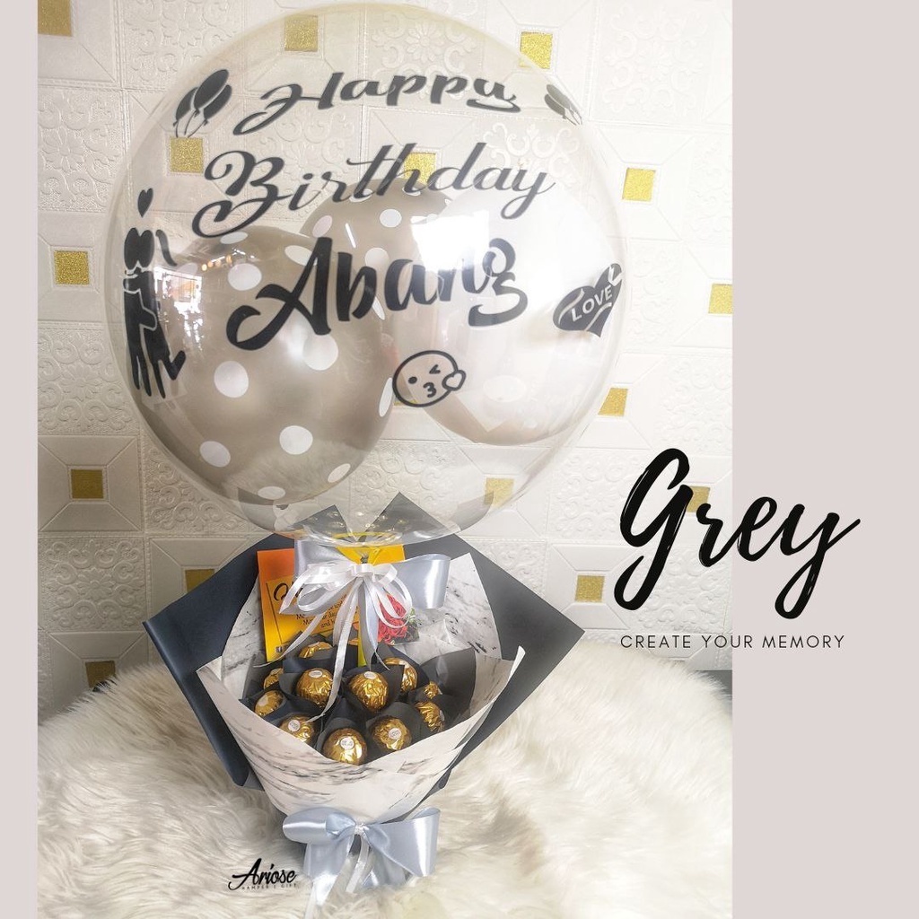 Bouquet Chocolate Gift Grey delivery Kuala Terengganu, Marang and Gong