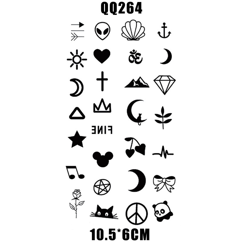 【SUN】Small Tattoo Sticker Waterproof Long Lasting 10.5*6CM Fake Tattoo ...