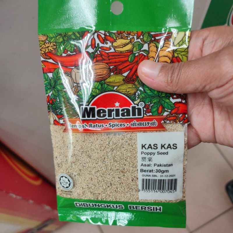 Kas Kas Poppy Seed 30g Rempah Ratus Meriah Shopee Malaysia