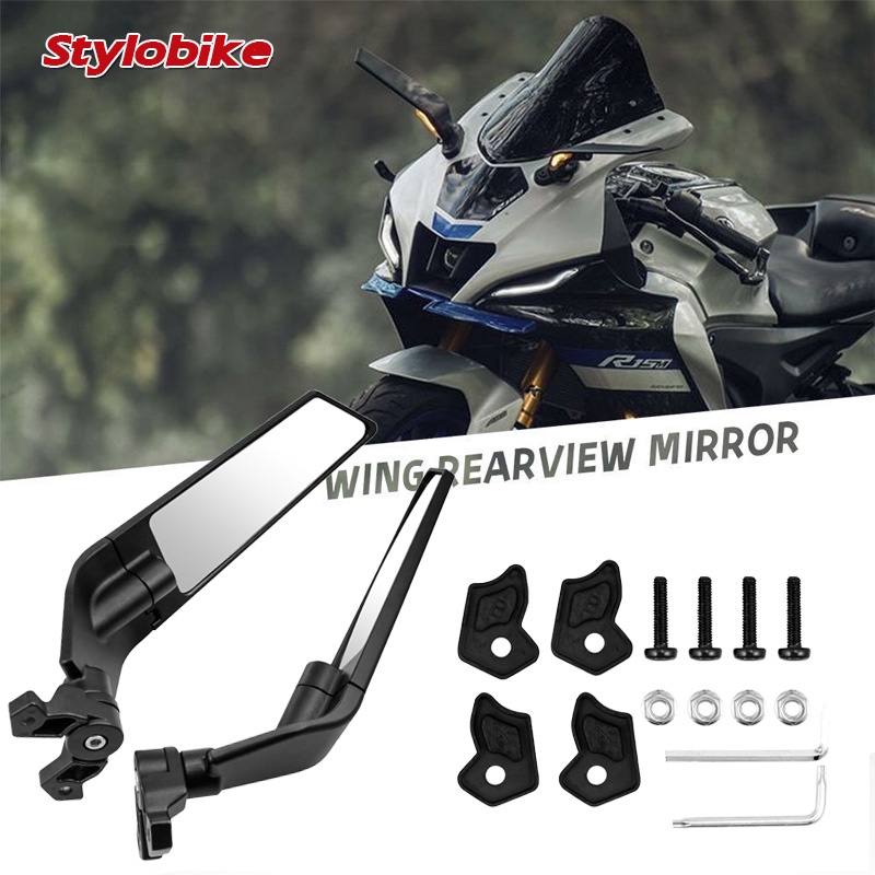 KAWASAKI NINJA 250 300 400 650 YAMAHA R15 R25 HONDA CBR REAR VIEW MIRRORS WIND / WINGLET