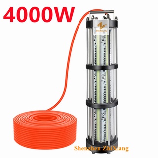 AC220V 600W 1000W 3000W 4000W higher power underwater LED Fish luring lights  lure fish Bait finder night fishing light Submersible attracting fish