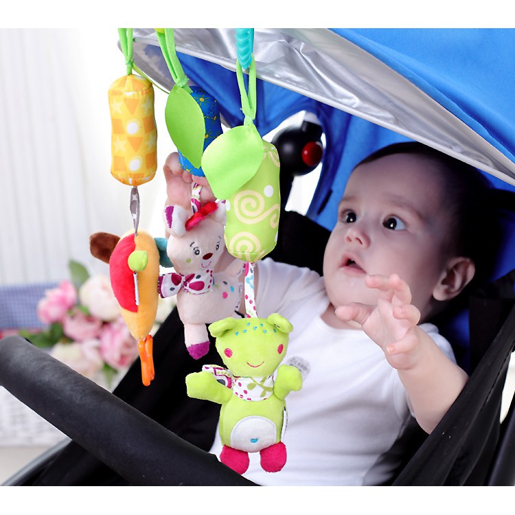 Baby Stroller Car Seat Revolving Hanging Rattles Toy Baby Mobiles