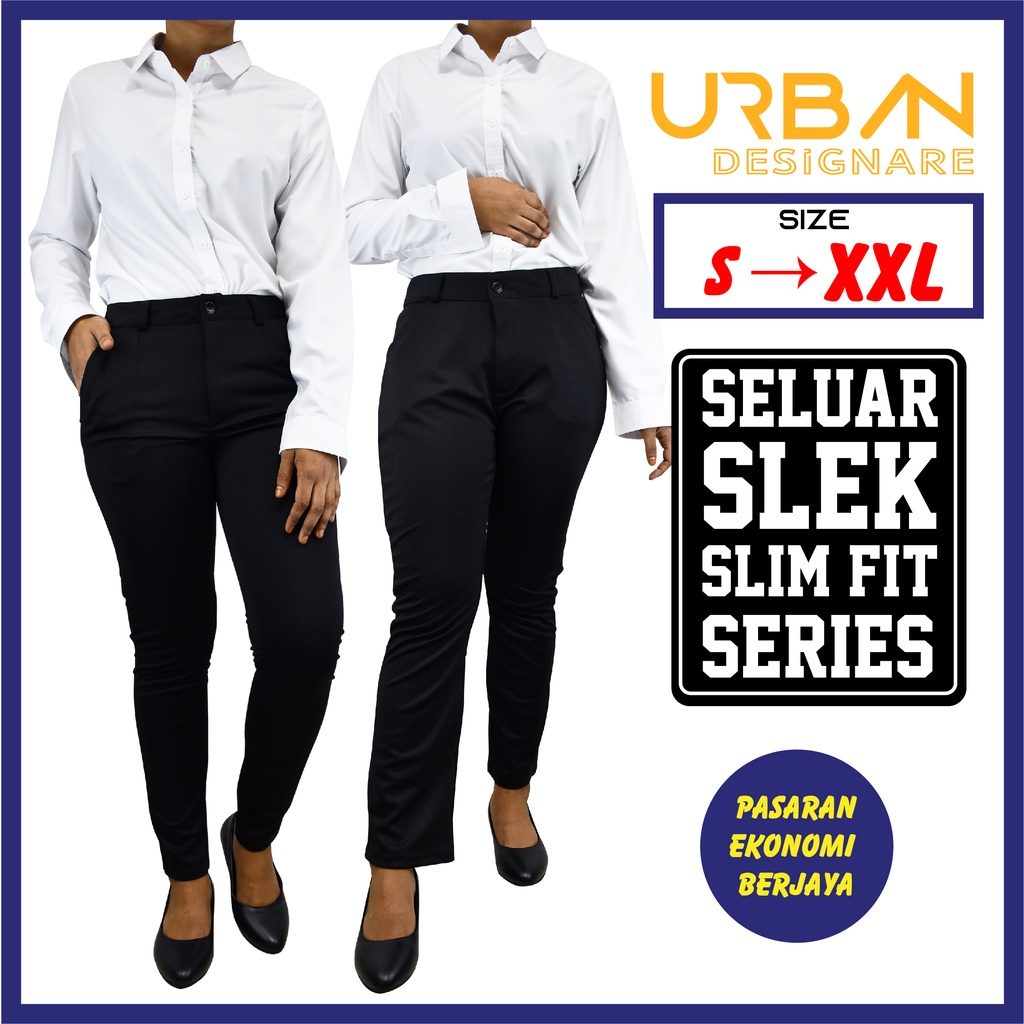 Seluar Slek Wanita Slim Fit Plus Size Slack Pants Women Urban Designare