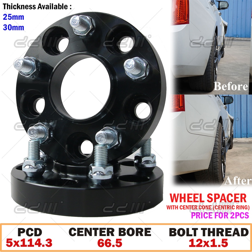 Wheel Spacer (2pcs/2Biji) 5x114.3 Hub Centric Perodua Kembara Aruz