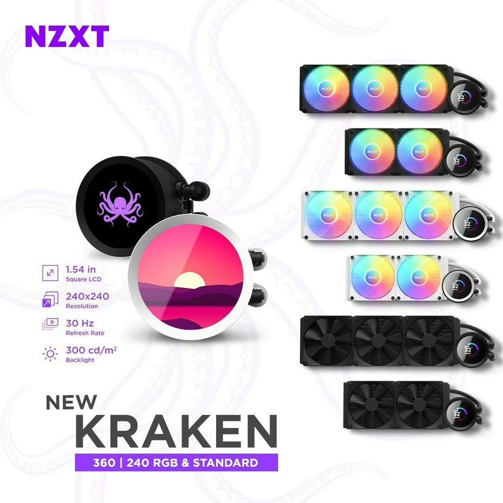 NZXT Kraken 240 AIO Cooler LCD - Black
