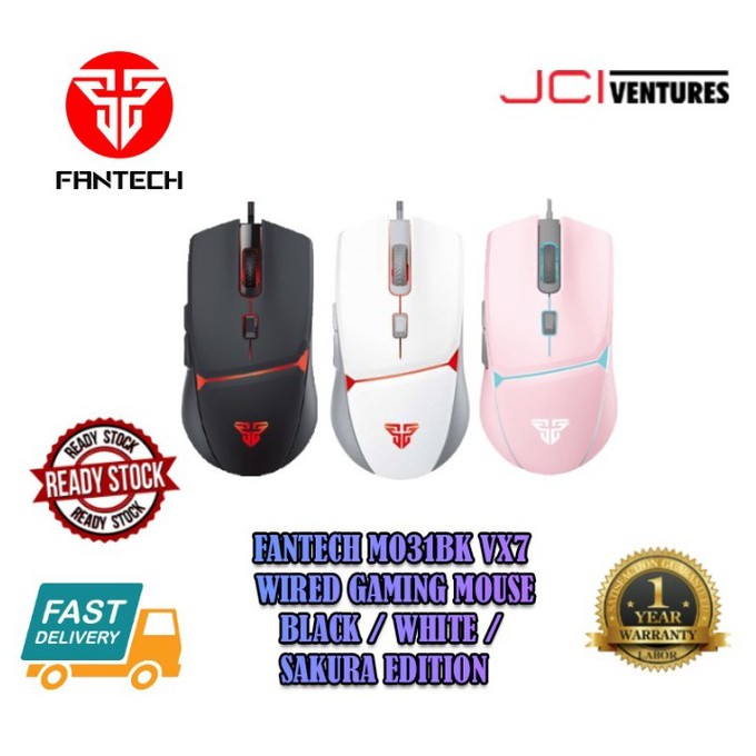 Fantech MO31 VX7 Wired Gaming Mouse - Black/White/Pink | Shopee Malaysia
