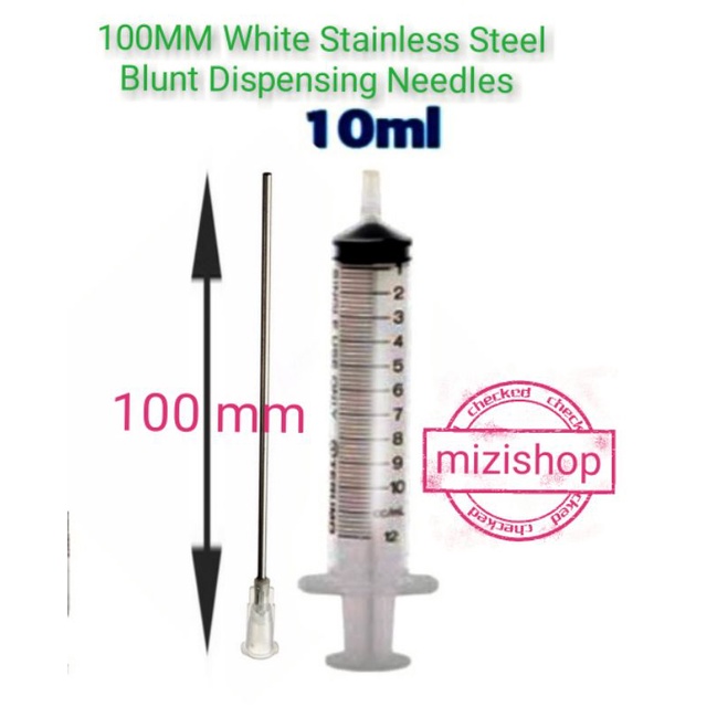 syringe 10ml dan jarum tumpul panjang 100mm refill ink cartridge