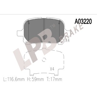 LPB Brake PaD Toyota Camry (XV10) SXV10 2.2 91'-96,SXV20 2.2 96