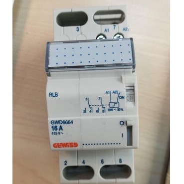 GEWISS GWD6664 (GW96674) LATCHING RELAY (IMPULSE SW) 16A - 2CO 230VAC