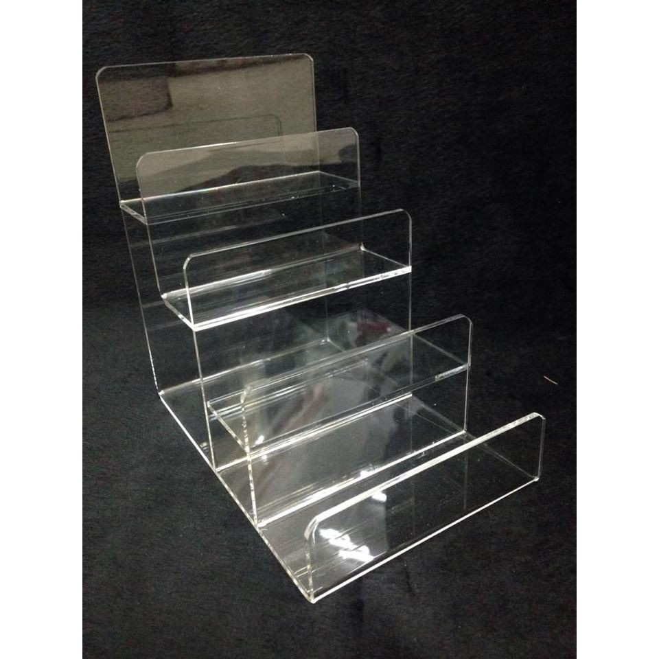Acrylic Wallet Stand 4Levels(with BASE)Transparent 4 Layers Wallet ...