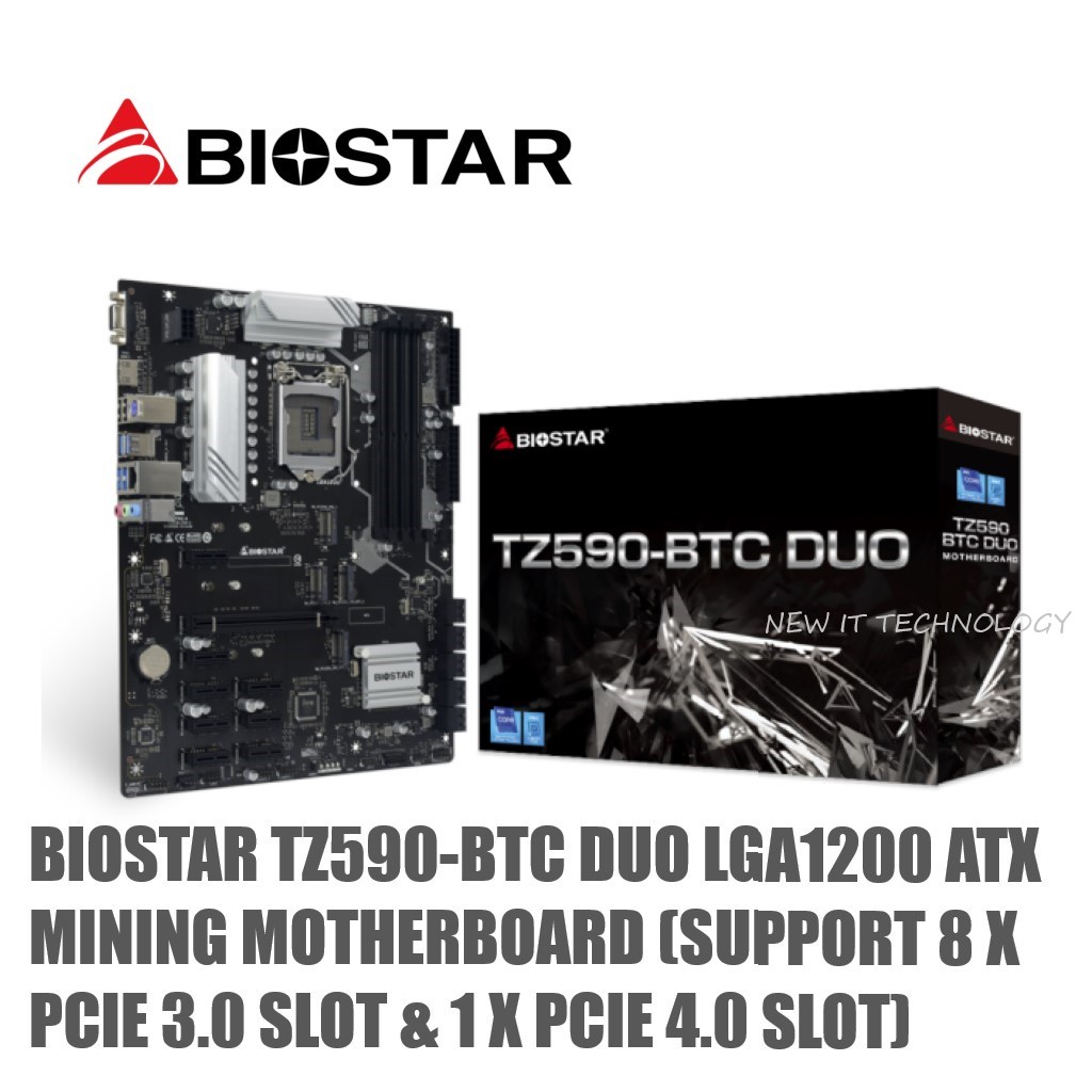Gigabyte Motherboard Intel Biostar TB360-BTC D+ LGA1151 Supports 14nm Intel  B360, PCIe Up To 8 Slots Ddr4 2666 Motherboard Best To Crypto Mining  Biostar 350